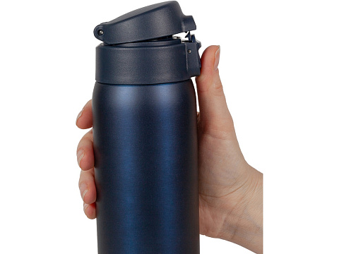 Термокружка Relaxika 701 (0,48 литра), синяя (без лого) - рис 12.