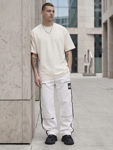 Футболка Oversize Premium 210, молочно-белая - рис 2.