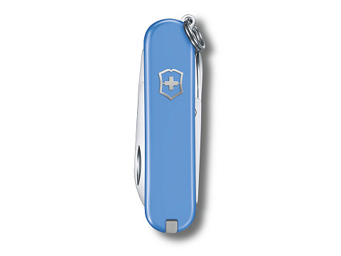 Нож-брелок VICTORINOX Classic SD Colors "Summer Rain", 58 мм, 7 функций, голубой - рис 2.