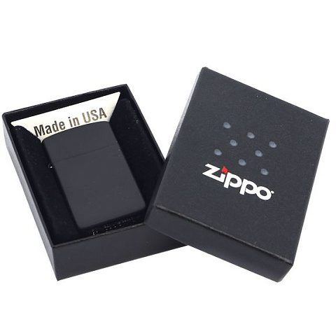 Зажигалка Zippo Slim Matt, матовая черная - рис 4.