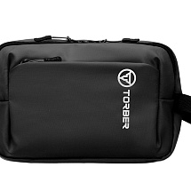 Несессер TORBER Mobi, черный, полиэстер 900D с PU покрытием, 27 х 18 х 6 см