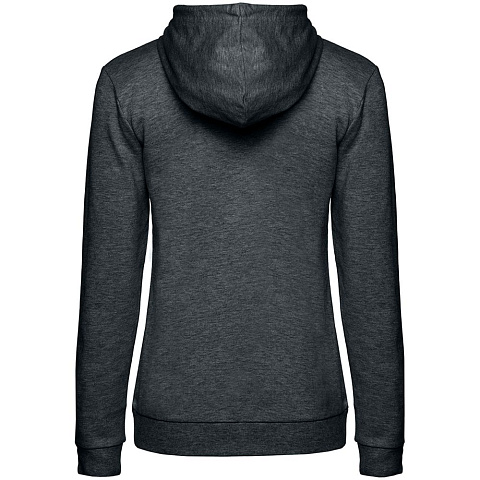 Толстовка с капюшоном женская Hoodie, серый меланж (антрацит) - рис 3.