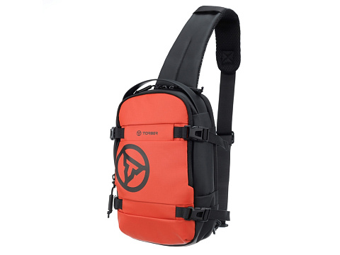 Рюкзак на одно плечо TORBER Xtreme, оранжевый/чёрный, 20 х 8 х 31 см, 5л - рис 2.