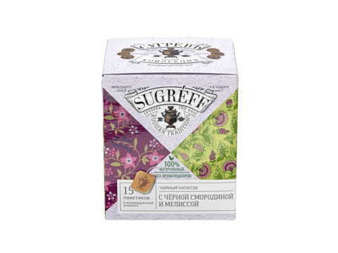 Чайный напиток с Листом черной смородины, мелиссой в индивидуальном саше конверте, 15 пакетиков - рис 2.