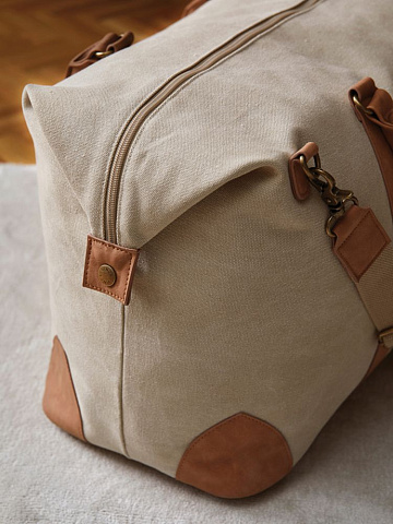 Дорожная сумка Bosler, бежевая - рис 5.