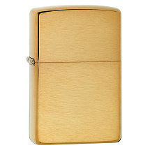 Зажигалка ZIPPO с покрытием Brushed Brass, латунь/сталь, золотистая, матовая, 38x13x57 мм