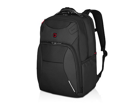 Рюкзак WENGER Cosmic 17, чёрный, переработанный ПЭТ/ПВХ/полиэстер, 34 x 23 x 49 см, 30 л