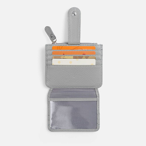 Картхолдер на молнии Unison, серый - рис 6.