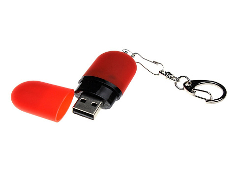 Флешка Goutte Soft-touch на 64 Гб, красный - рис 2.
