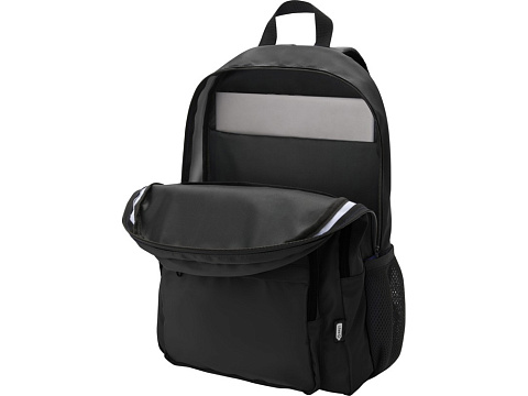 Рюкзак для ноутбука Trend Plus 15GRS из переработанного материала объемом 20 литров, сплошной черный - рис 4.